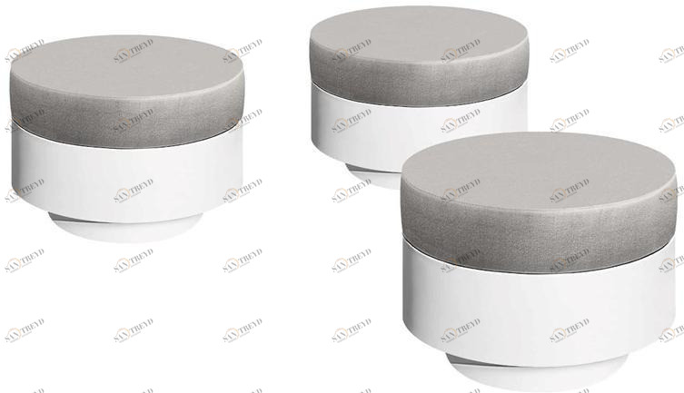 GANSK Круглый садовый пуф из стекловолокна Nordic G5008