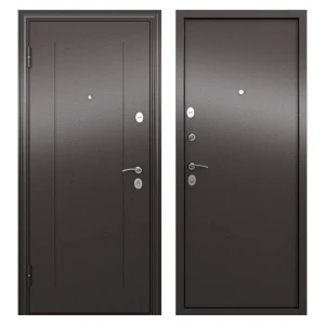 Дверь входная металлическая Денвер 950x2050 мм левая. цвет коричневый