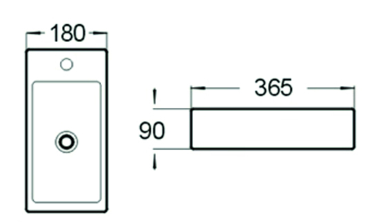 SL-2010R Раковина керамическая накладная с переливом LAB.Space  - Вид №1