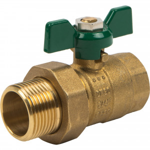 17744532 Кран шаровый со сгоном 3/4", наружная-внутренняя резьба