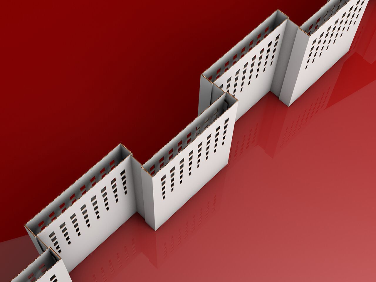 Отдельно стоящий, односторонний или двухсторонний модульный пользовательский экран Remor разделители ARCH-00130335 - Вид №1