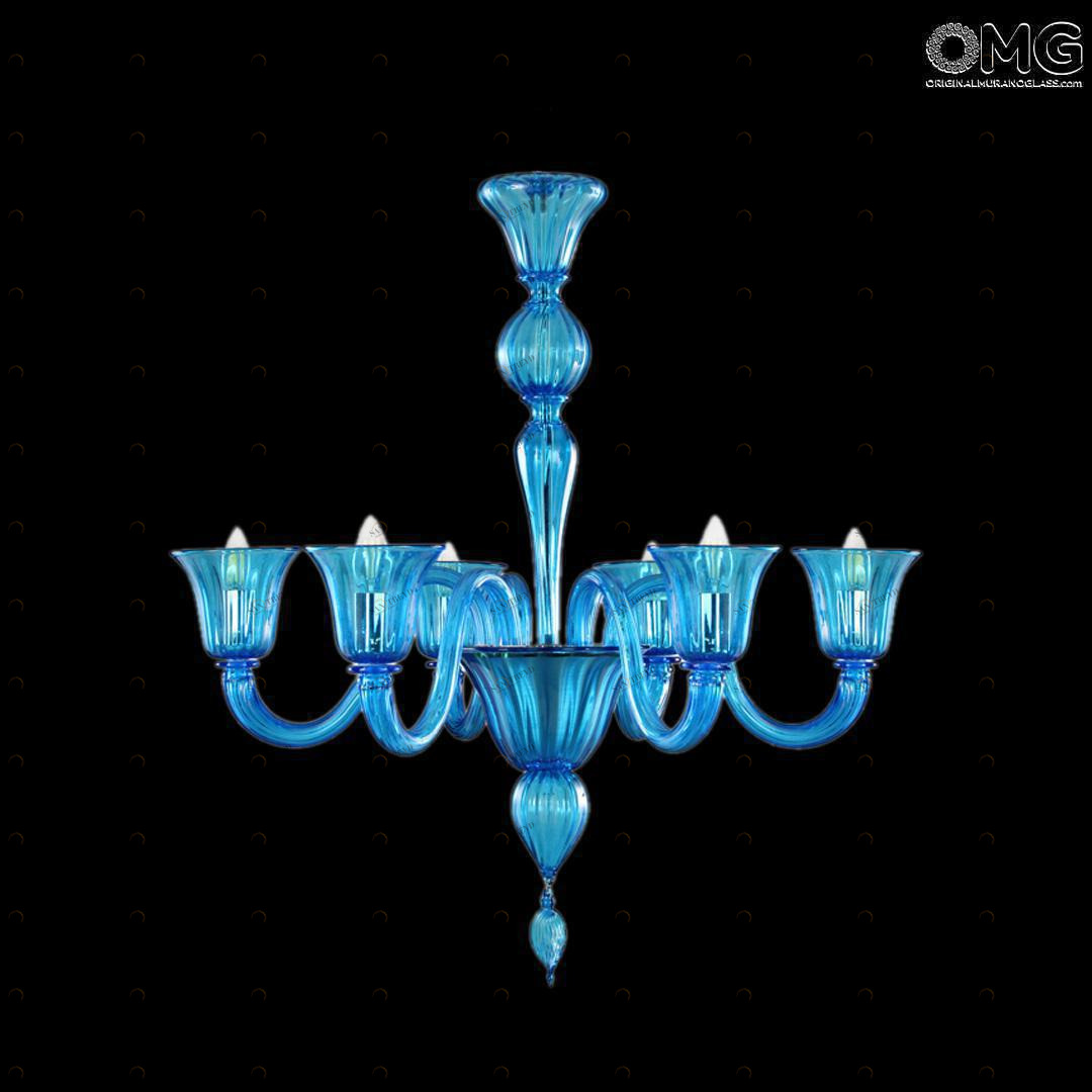 4185 ORIGINALMURANOGLASS Люстра Zeffiro на 6 лампочек - муранское стекло OMG  см CLASSICO