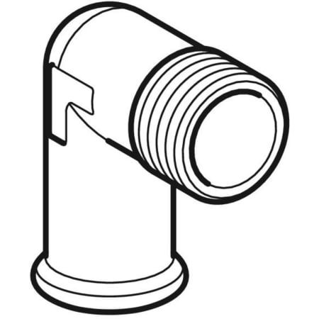 21609 Переходной угольник Geberit Mapress из углеродистой стали 90°, с наружной резьбой Geberit  - Вид №1