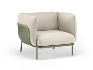 Тканевое садовое кресло с подлокотниками