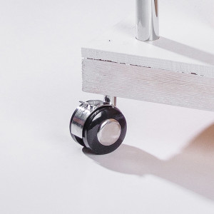 Мебельное колесо поворотное , с винтом М10, с тормозом, D50, хром/черный LJPS0227 Public Steel Россия