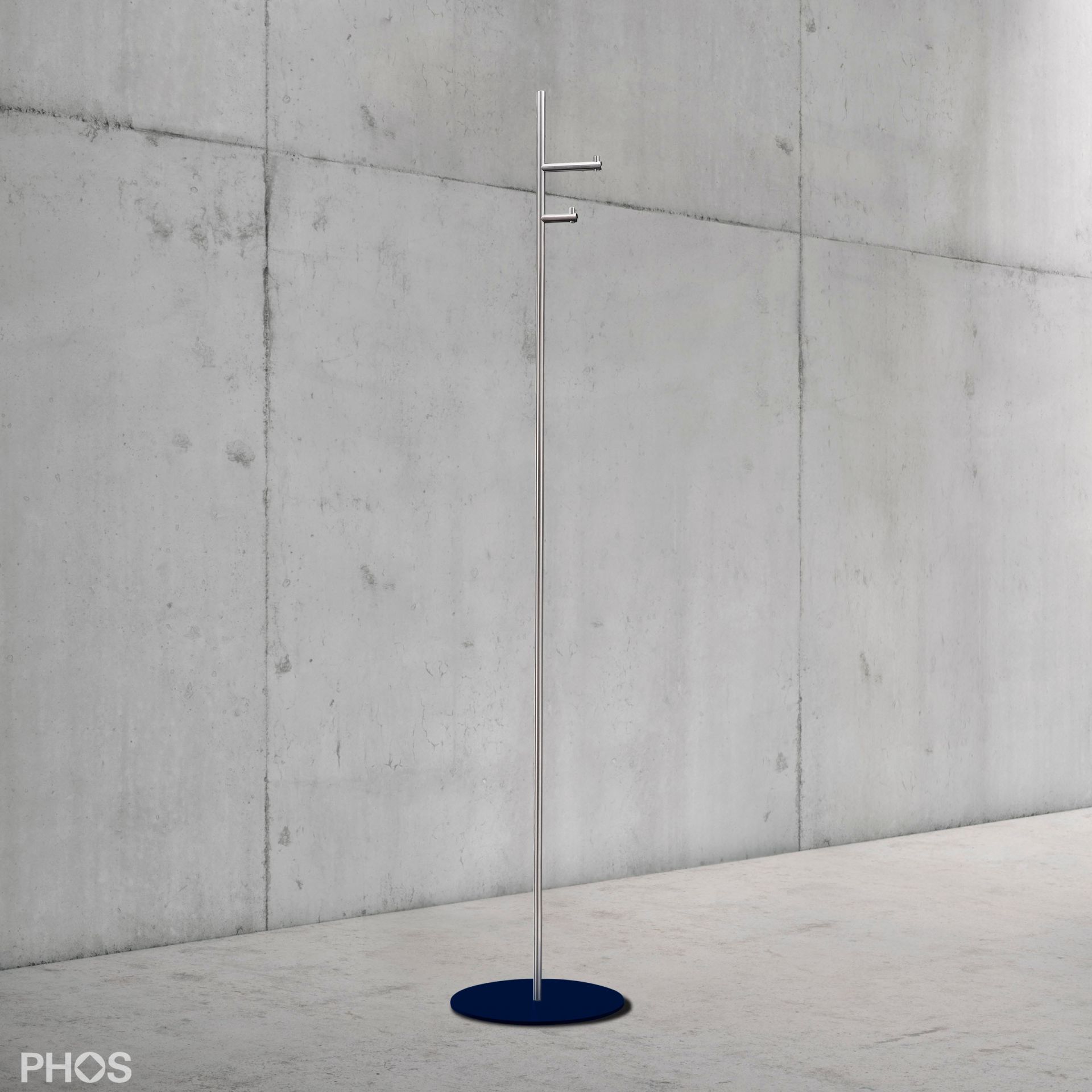 GSTS2S-BPB Вешалка для одежды с 2 крючками, основание: синее. PHOS  - Вид №1