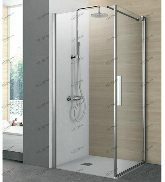Gruppo Geromin Угловая душевая кабина с поворотной и неподвижной сторонами Flow sun-id-1487062