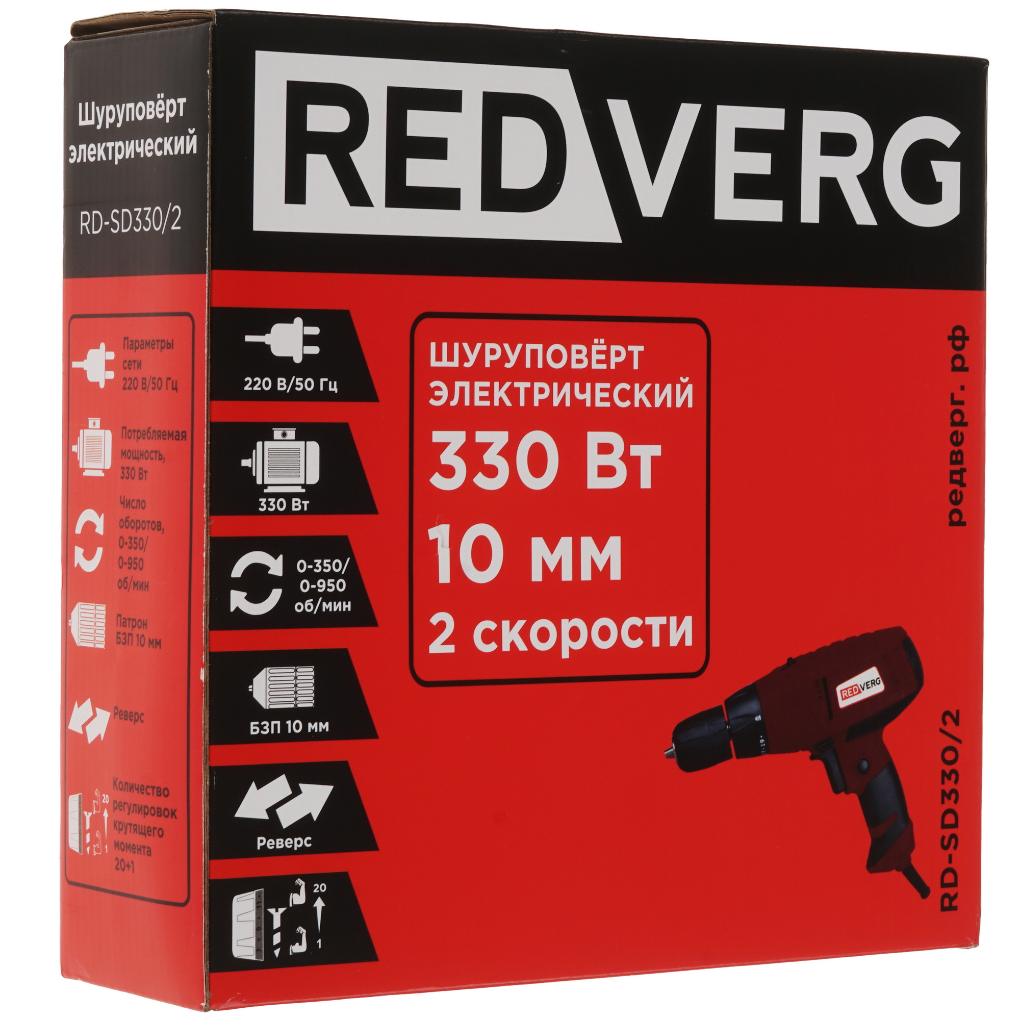 Дрель-шуруповерт RedVerg RD-SD330/2 5486326 STDN-0133954 - Вид №5