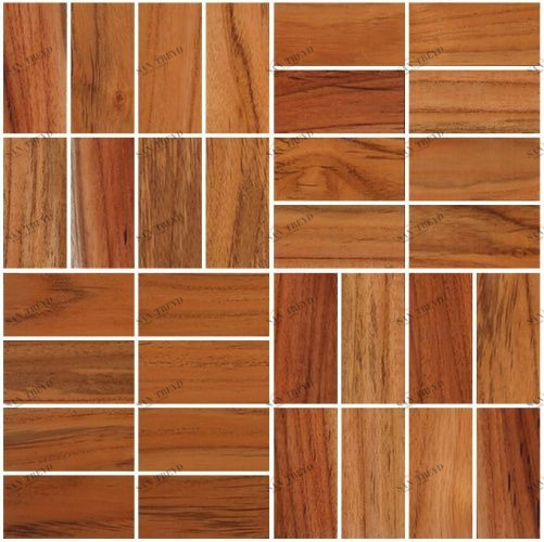 Мозаика и 3D панели из дерева Da Vinci Мозаика Comfort 064 Тик Селект (Гладкая) 288х288 мм 1301100064