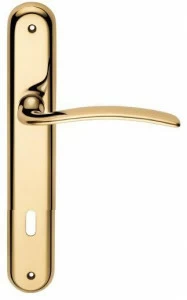 LINEA CALI' Металлическая ручка в классическом стиле на пластине Piuma