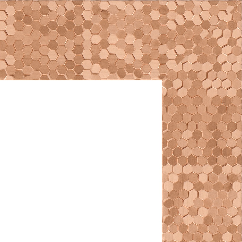 BY 6016 Зеркало напольное в багетной раме - соты медь 70 mm EVOFORM Definite floor - Вид №5