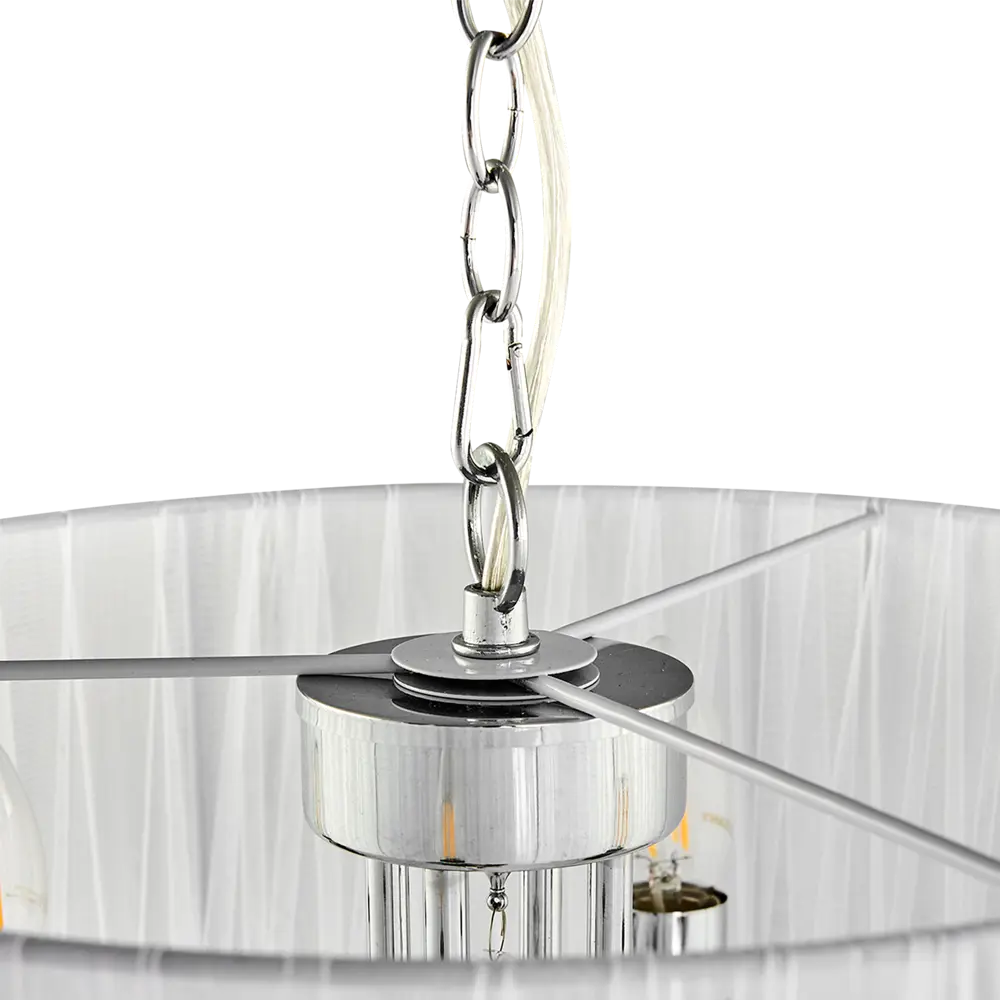 Люстра хрустальная подвесная Жаклин 4 лампы 8 м² цвет белый MW-Light STLM-2133057 - Вид №4