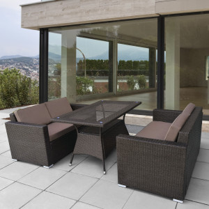 T198A/S52A-W53 Brown Комплект плетеной мебели Afina