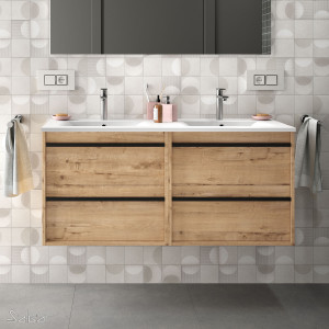 84957 SALGAR Мебель для умывальника ATTILA 1200 OSTIPPO OAK + Раковина Робл Остиппо