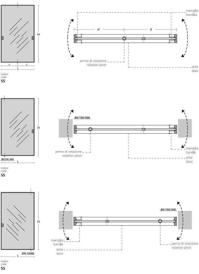 Glas Italia Поворотная стеклянная дверь Sherazade sun-id-1433100 - Вид №7