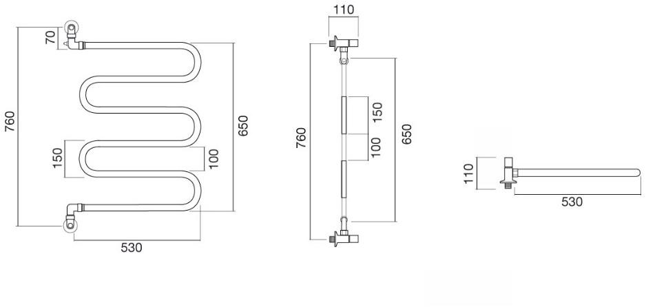BLEU PROVENCE Настенный металлический полотенцесушитель Scaldasalviette sun-id-1348949 - Вид №1