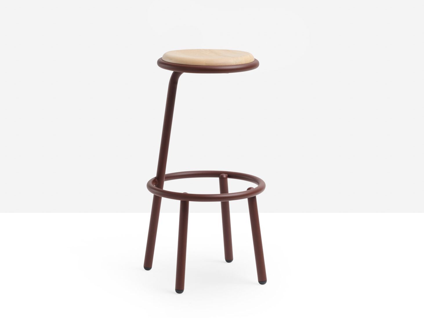 Высокий стул с деревянным сиденьем Midj Less ARCH-00032394