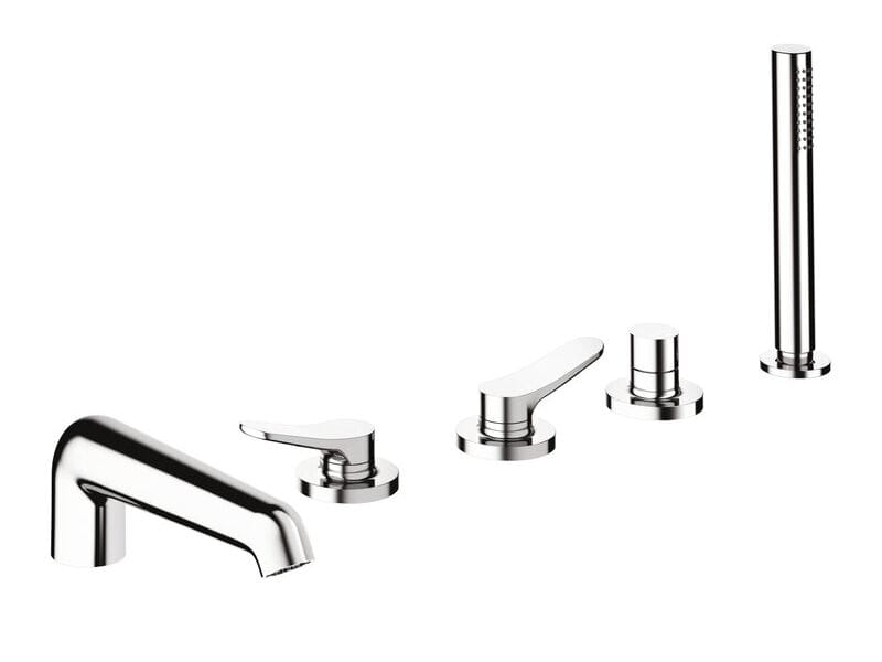 Смеситель для ванны с 5 отверстиями и переключателем CRISTINA Rubinetterie бочка ARCH-00104873