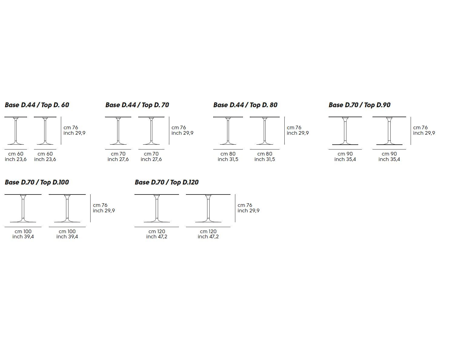Круглый стеклянный стол Midj ARCH-00113854 - Вид №1