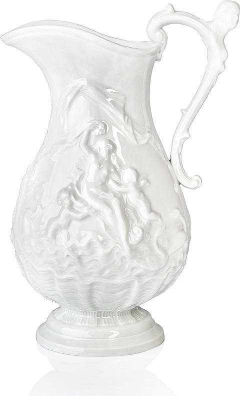 10525243 Meissen Кувшин Meissen "Лебединый сервиз" (белый рельеф),  22,5см Фарфор, Керамика 
