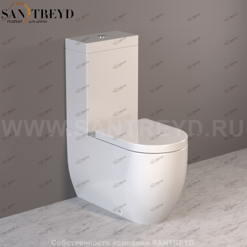 311701 Компакт унитаз с бачком Белый Kerasan Flo Италия