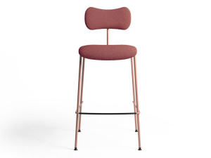 Высокий стул с тканевой подкладкой с подставкой для ног