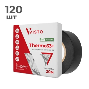 91886784 Изолента термостойкая Visto Thermo33+ 19мм х 20м черный STLM-1504113