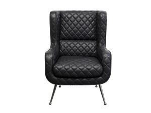 Кожаное кресло с подлокотниками