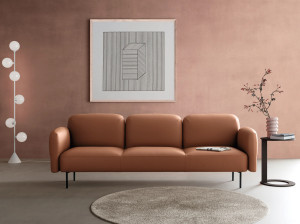 3-местный кожаный линейный диван