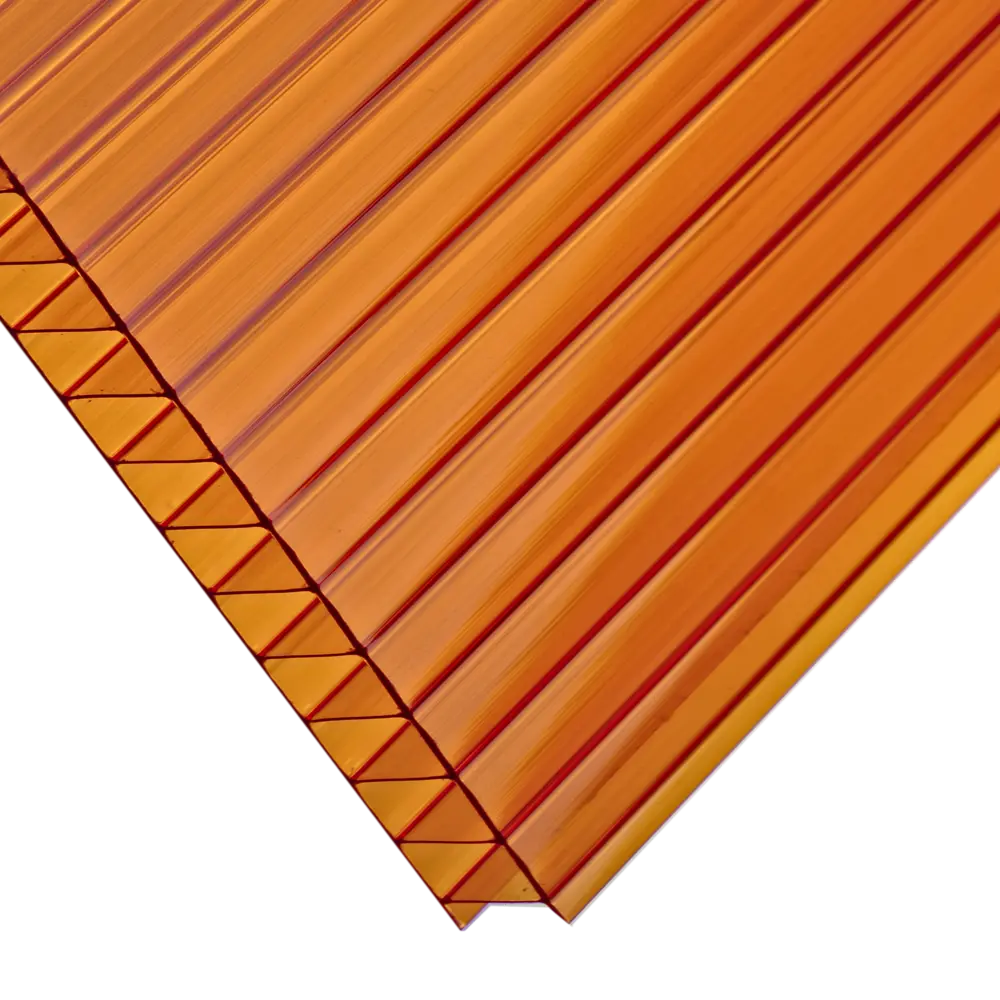 Поликарбонат сотовый Киви 10 мм 1.05x2 м янтарный 25% STLM-2102932