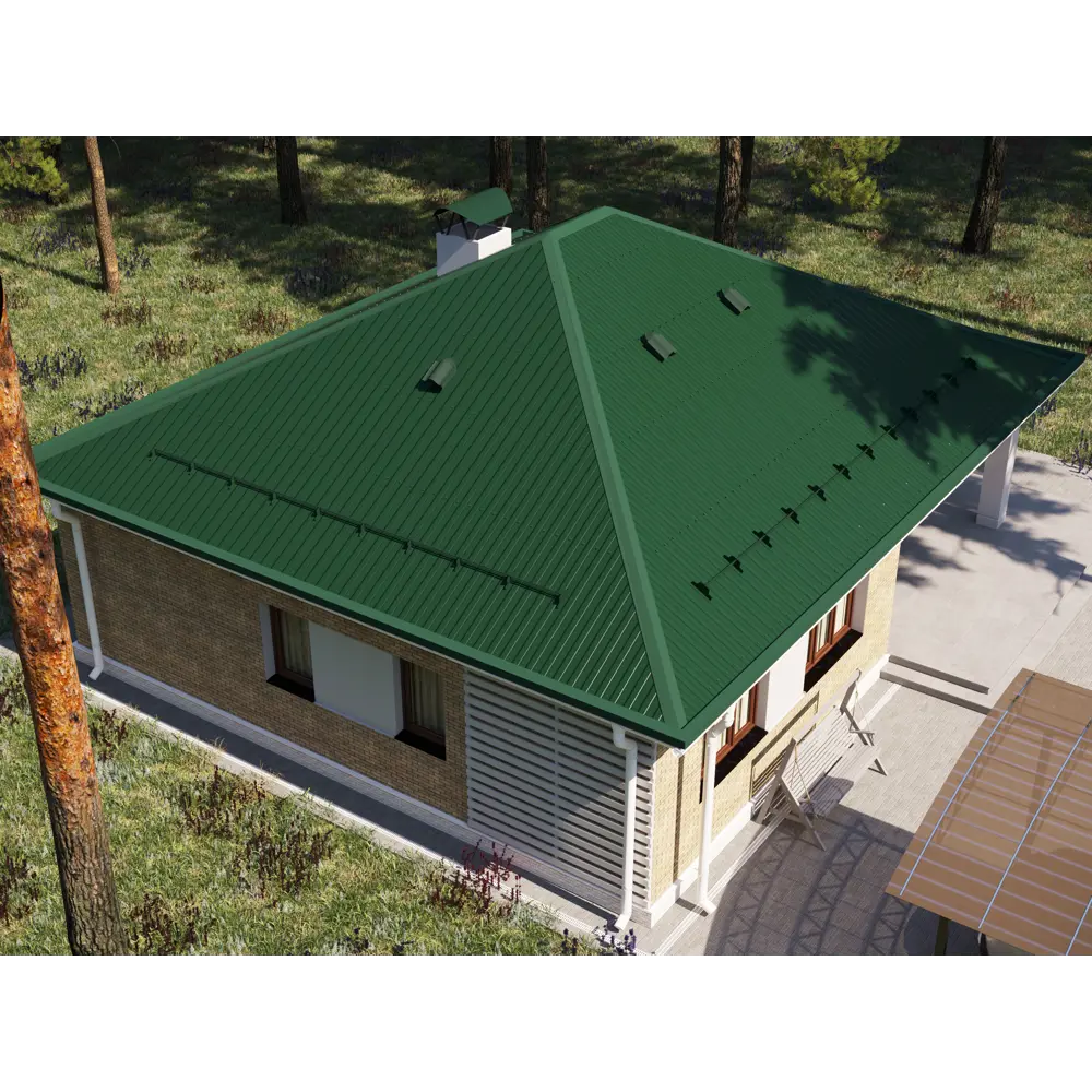 Снегозадержатель трубчатый ЭКО для любого вида кровли 3 м RAL 6005 зеленый ВЕГА STLM-2117560 - Вид №2