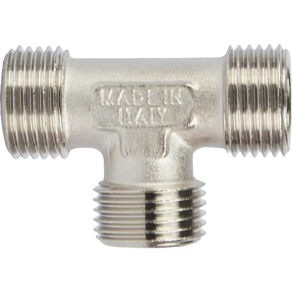 Тройник Stout латунный для водопроводных систем 1/2 дюйма 82238977 STLM-0803299 - Вид №1