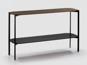 Деревянная прямоугольная консоль с полками
