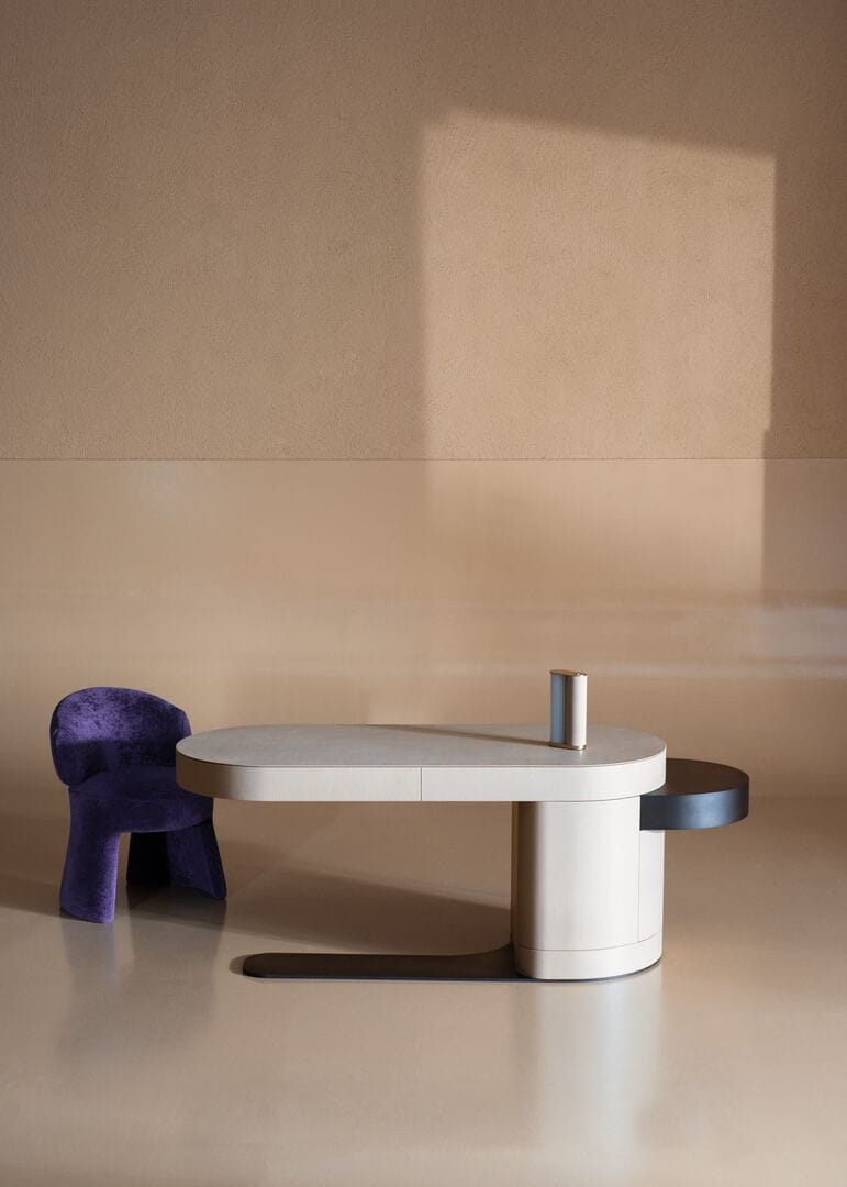 Кожаный письменный стол с ящиками Baxter смесь ARCH-00035486 - Вид №1