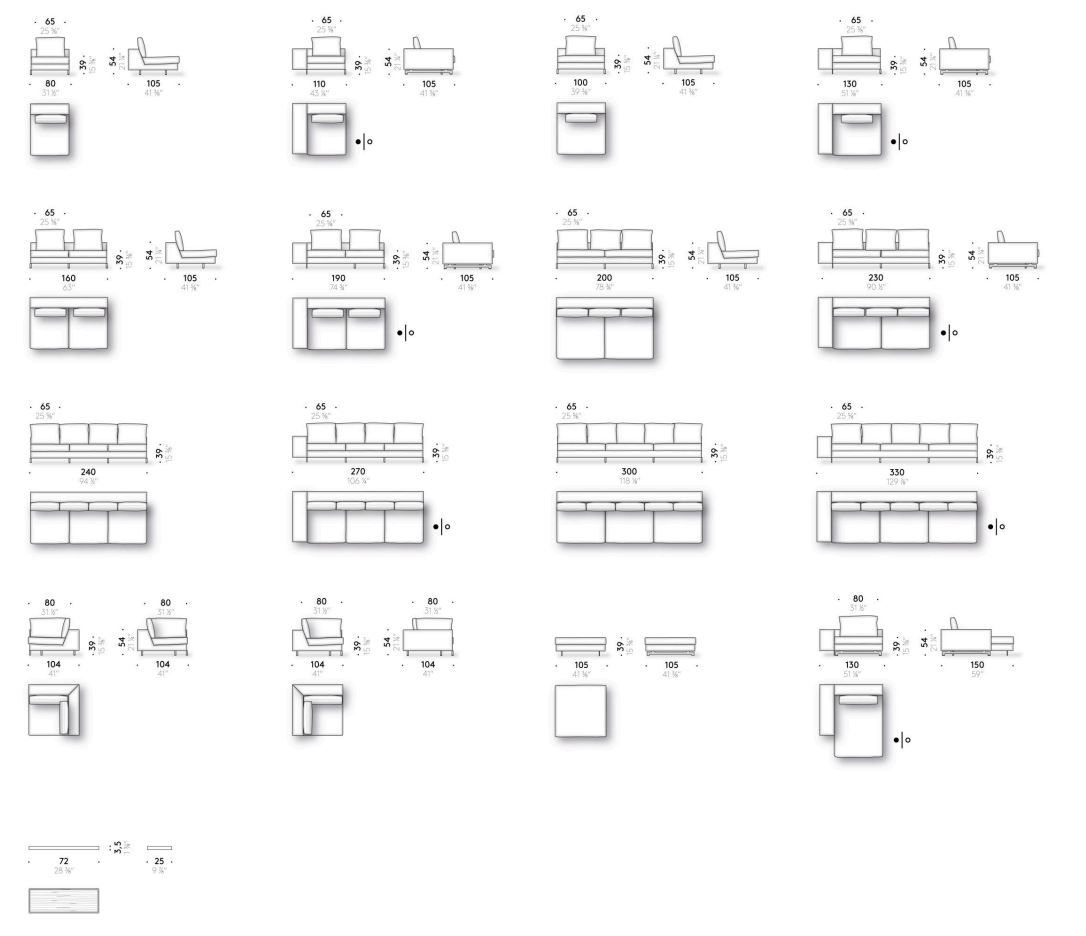 Ткань линейный диван DE PADOVA LANDSCAPE 25 ARCH-00127420 - Вид №12
