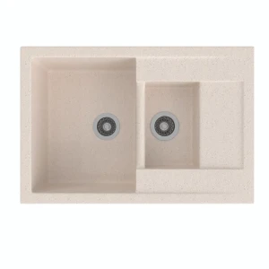 90403318 Врезная мойка Gamma Stone GS-11 75x50.50 глубина 20 см литьевой мрамор цвет бежевый STLM-1493116