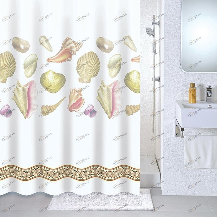 531V180M11 Milardo Shelly beach Штора для ванной комнаты Shelly beach Россия 