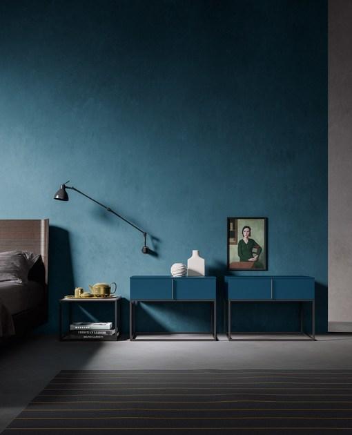 JESSE Прямоугольная прикроватная тумбочка из лакированной древесины с ящиками Plume sun-id-1371189 - Вид №1