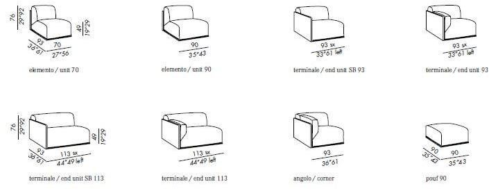 Meridiani Модульный тканевый диван Bacon sun-id-1422330 - Вид №2