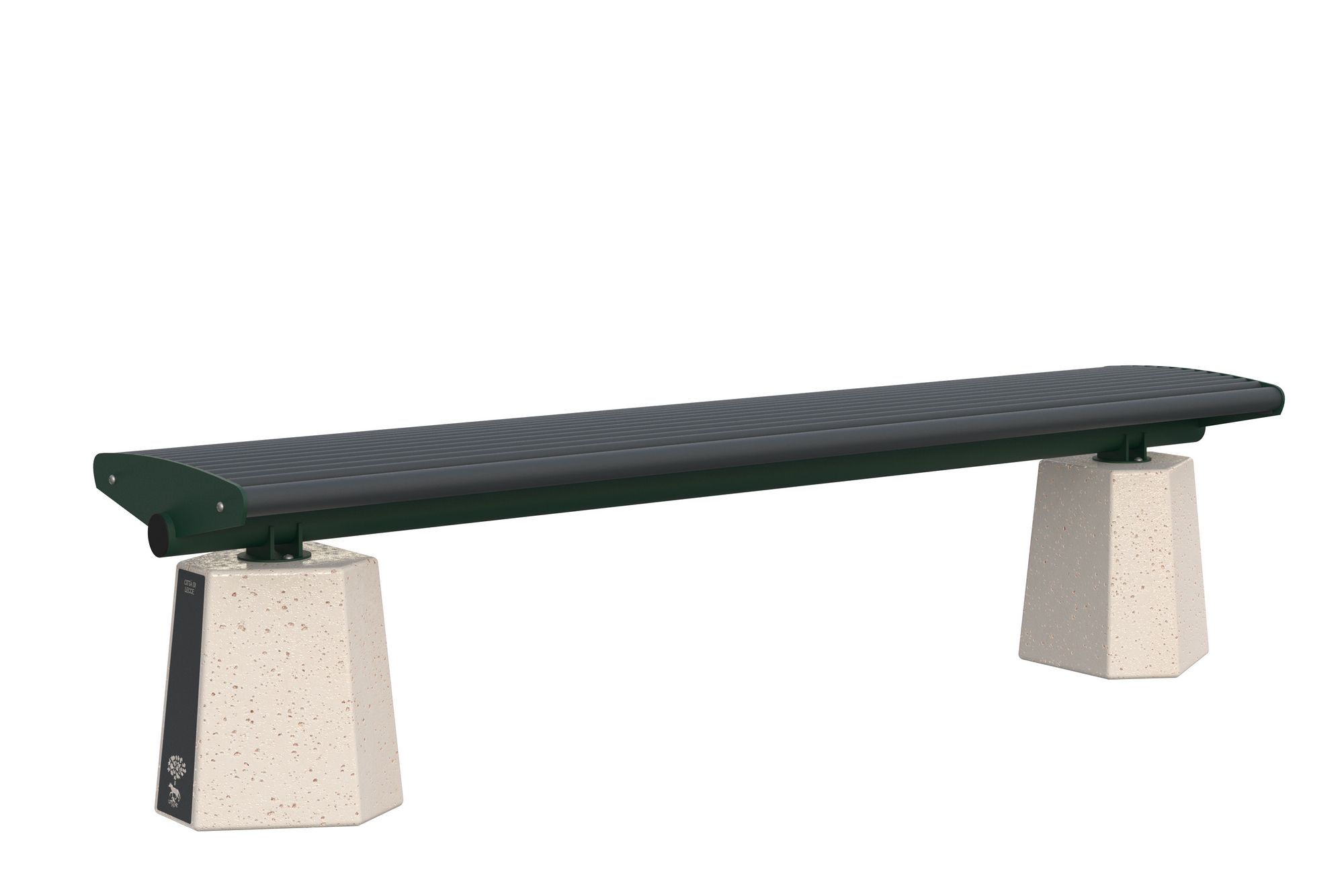 Скамья из оцинкованного листового металла без спинки Lazzari Замок ARCH-00126520 - Вид №2