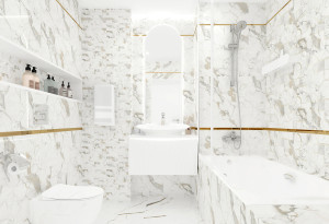 90818610 Керамическая плитка Laurel х9999287127 28.6x29.8см 0.09 м² цвет белый STLM-0396610 LAPARET
