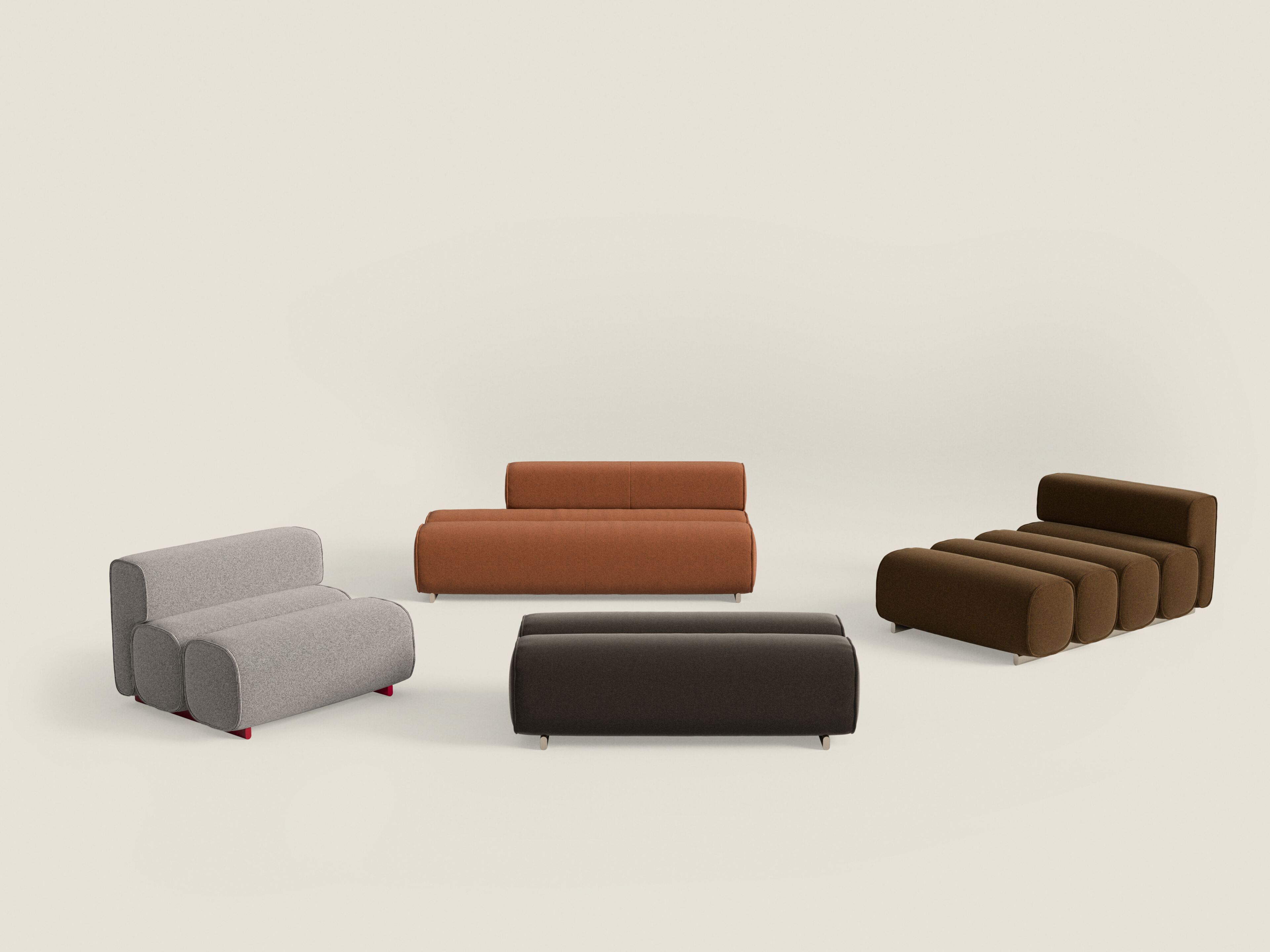 Съемный прямоугольный пуф из ткани Desalto Unlimited ARCH-00109990 - Вид №1