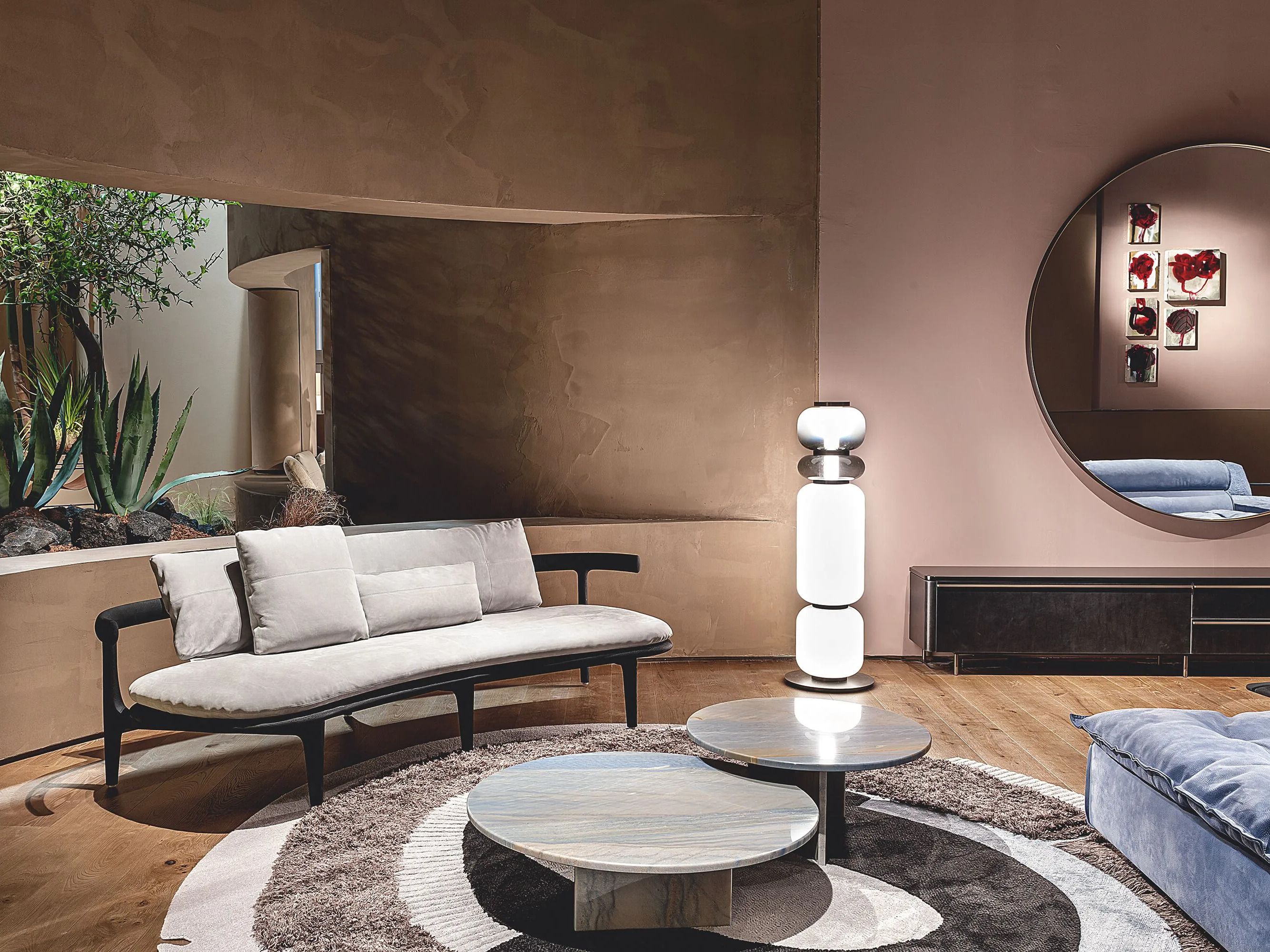 Изогнутый диван из массива дерева Baxter Himba ARCH-00122535 - Вид №1