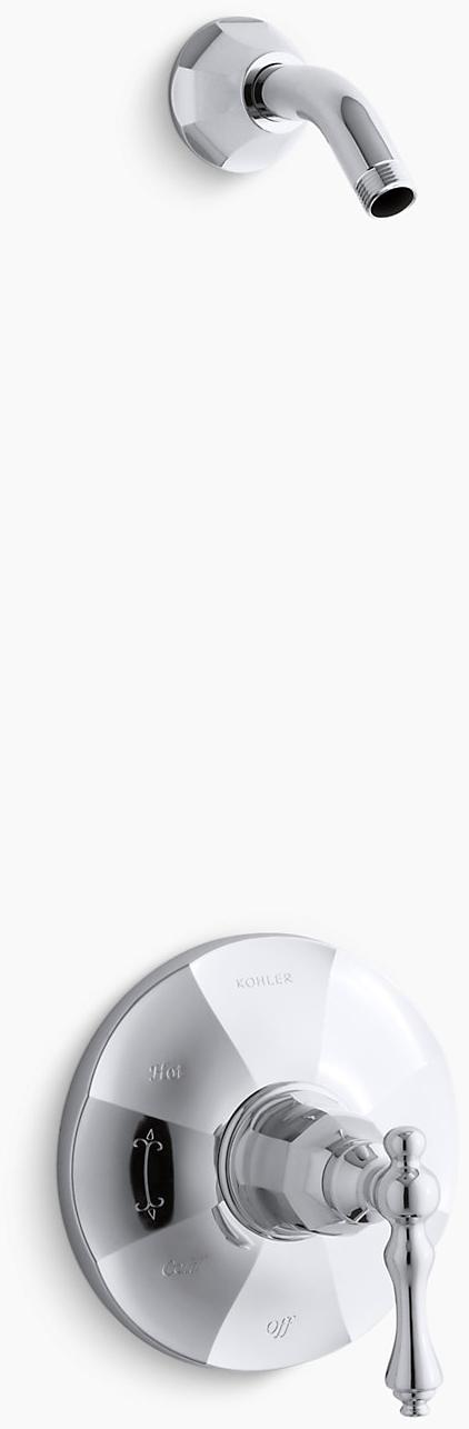 KOHLER Клапан для душа Kelston Rite-Temp с рычажной ручкой, без насадки для душа K-TLS13493-4-CP 