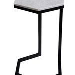 FUBR043 Шестиугольный приставной столик с мраморной столешницей ijlbrown  - Вид №4