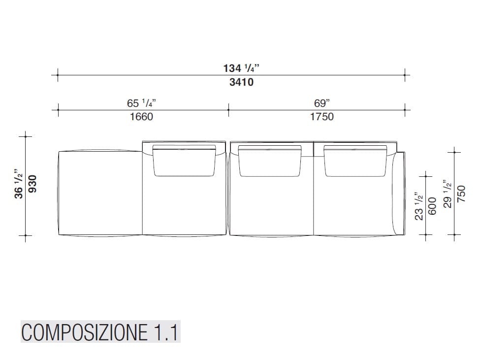 3-местный тканевый диван Lema JERMYN ARCH-00135220 - Вид №13