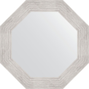 BY 3736 Зеркало в багетной раме - серебряный дождь 70 mm EVOFORM Octagon