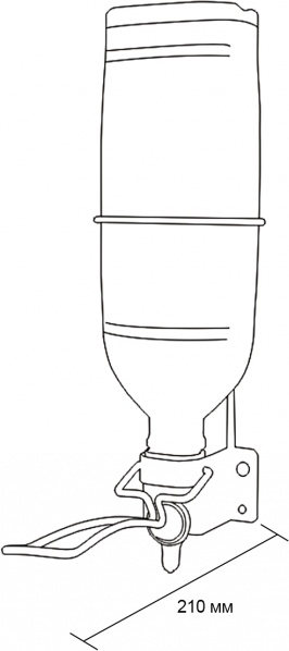 1402.168 Локтевой дозатор универсальный для жидкого мыла и дез растворов 1000 мл 8192 PUFF  - Вид №7