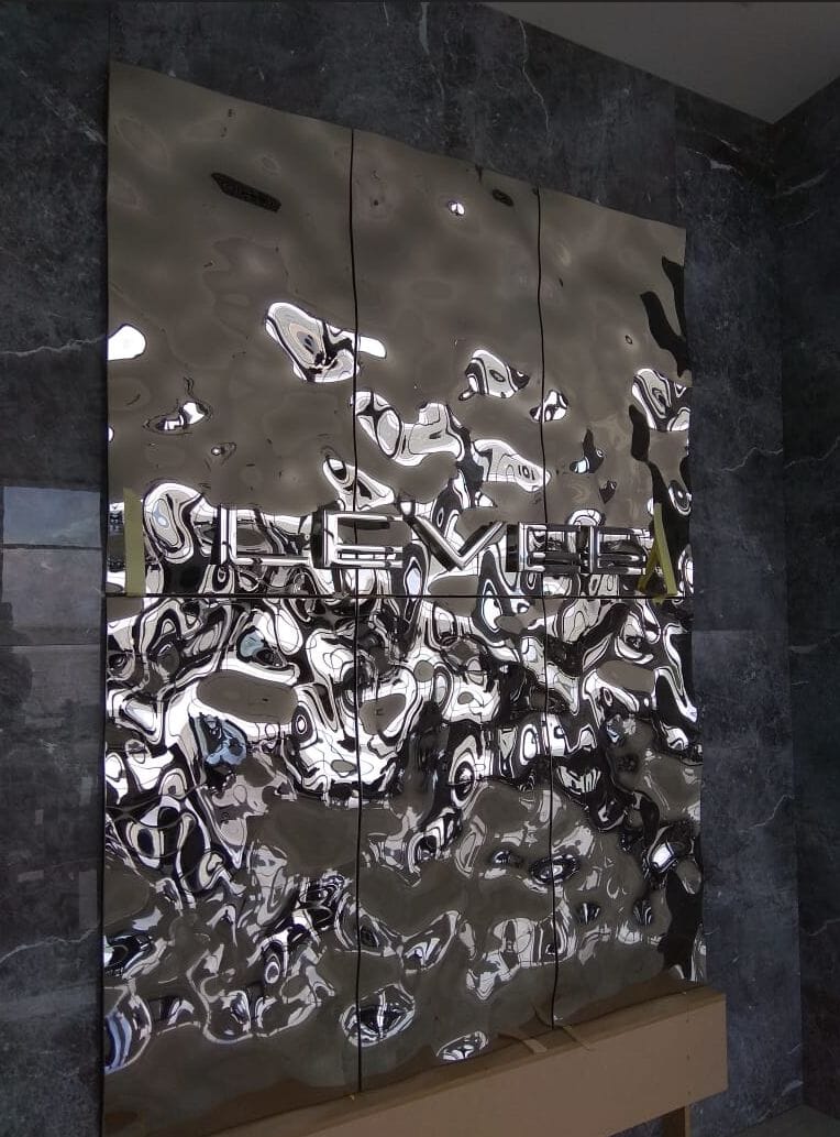 Декоративная зеркальная стеклянная панель PlusObject Aqua High Wave ARCH-00124932 - Вид №2