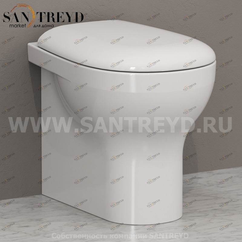 GR006BI Приставной унитаз напольный Белый Ceramica Globo GRACE Италия